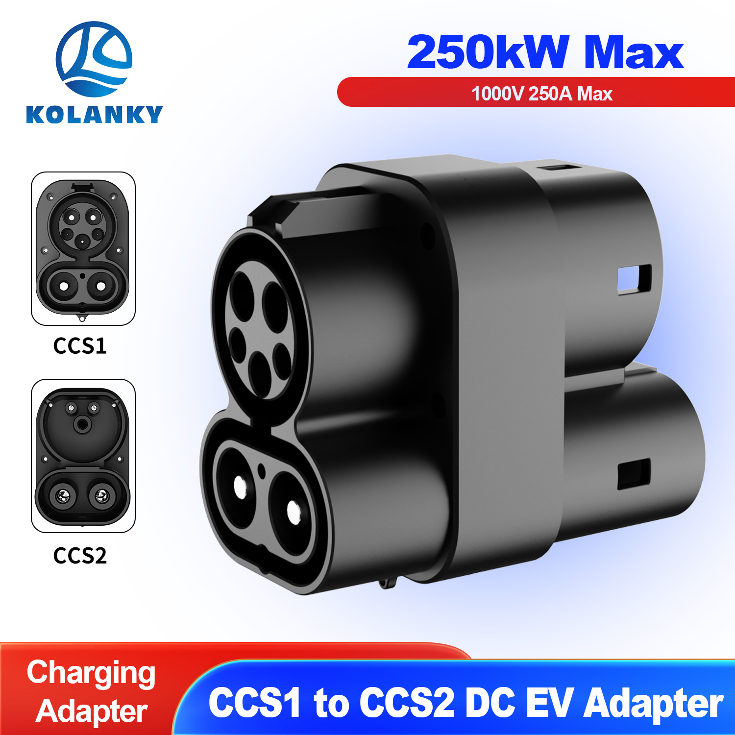 Ccs2 To Ccs1 Fast Charge Adapter 250Kw - Kolanky CCS1 ke CCS2 EV DC