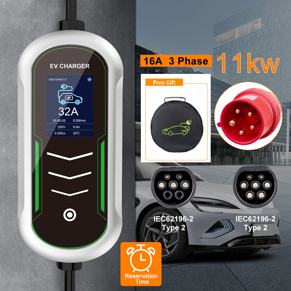 Portable Ev Charger 32A Type 2 Cee Plug - Pengisi Daya Portabel IPENGEN 11KW EV