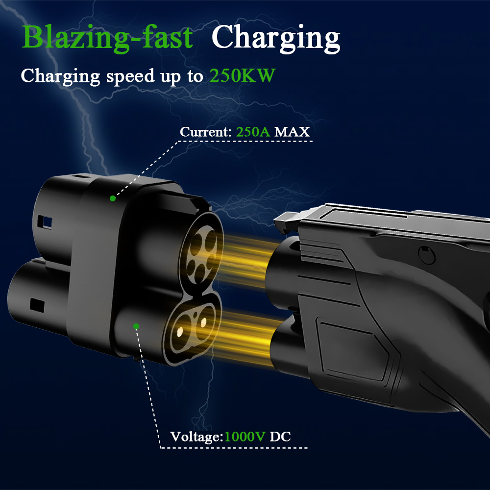Kolanky CCS1 ke CCS2 EV DC 100 - Ccs2 To Ccs1 Fast Charge Adapter 250Kw ulasan dan harga