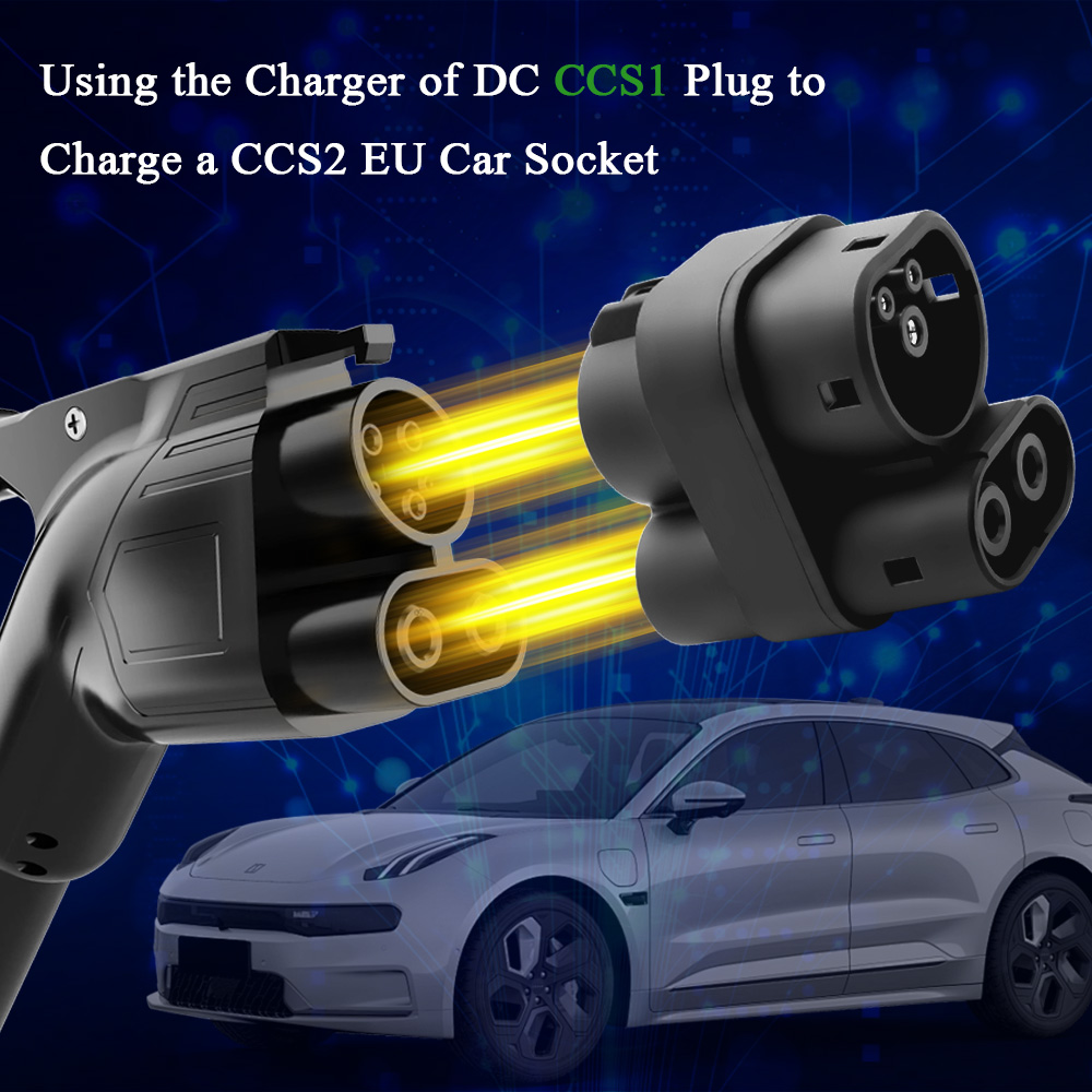 Kolanky CCS1 ke CCS2 EV DC 100 - Ccs2 To Ccs1 Fast Charge Adapter 250Kw ulasan dan harga