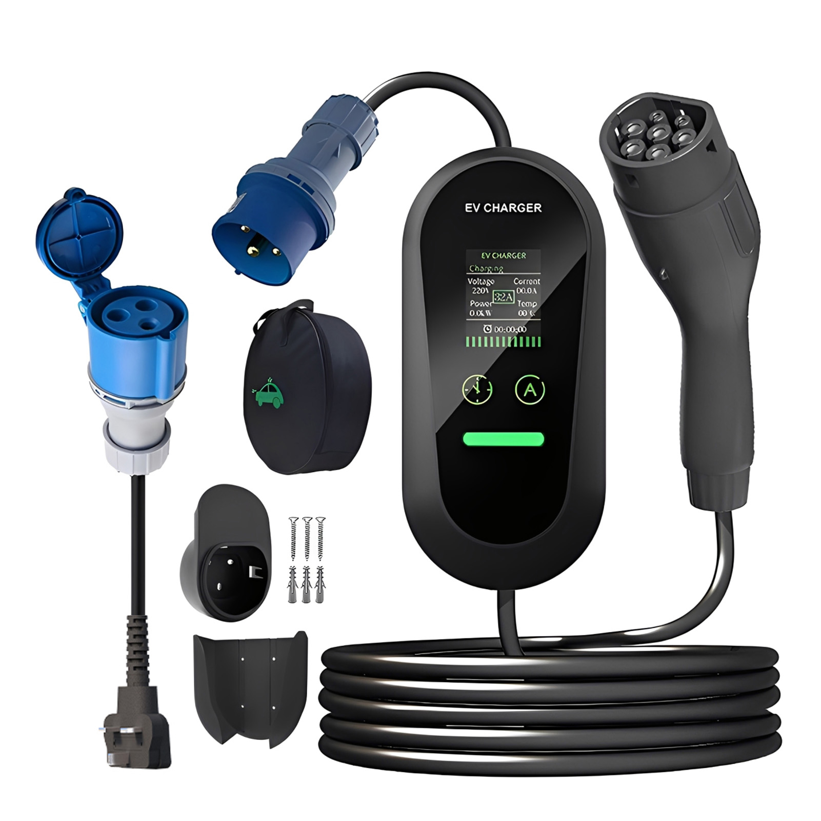 Pengisi Daya EV Portabel Tipe  - Portable Ev Charger 32A Type 2 Cee Plug ulasan dan harga