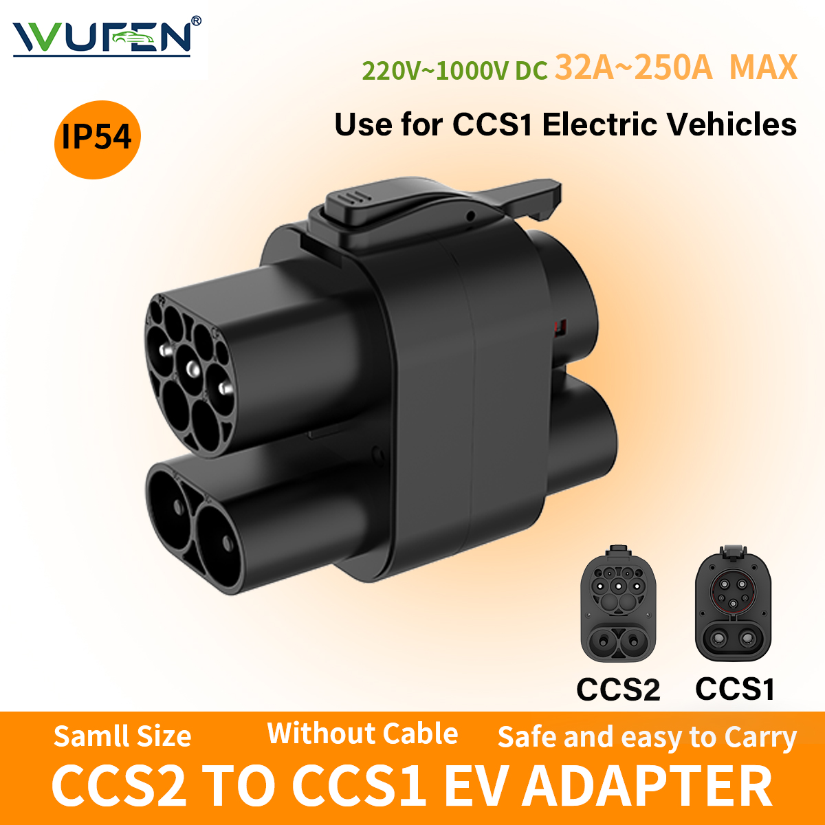 WUFEN CCS2 Ke CCS1 Adaptor EV  - Ccs2 To Ccs1 Fast Charge Adapter 250Kw ulasan dan harga